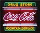 Coca Cola Drug Store Fountain Service Neon Light Sign 24x20 Lamp Beer Bar