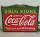 Coca Cola Drug Store Original 1933 Porcelain Sign