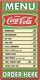 Coca Cola Fish Tail Menu Restaurant Vintage Sign Remake Aluminum Size Options