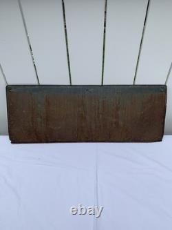 Coca Cola Fish Tail Sign Vintage 1950s Steel Litho 12x32 MCA 1455