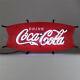 Coca-Cola Fishtail Junior Colorful Neon Wall Sign w Backing Neonetics 24 5SMLCC
