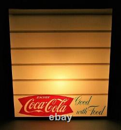 Coca Cola Fishtail Logo Lighted Menu Board Sign VERY NICE LOOKING 18 x 16