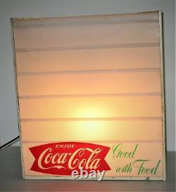 Coca Cola Fishtail Logo Lighted Menu Board Sign VERY NICE LOOKING 18 x 16