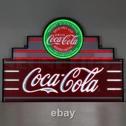 Coca Cola Flex LED Neon sign 39 Coke Soda Art Deco Wall lamp lighted Steel Case