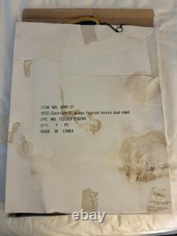 Coca-Cola Fountain Service Dual Sided Wood Sign Red Green Gold Soda Theme