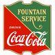 Coca Cola Fountain Service NEW 28 Tall Sign USA STEEL XL Size 7 lbs