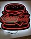 Coca Cola Hamburger Rare SIGN lighted 20x20