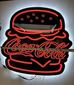 Coca Cola Hamburger Rare SIGN lighted 20x20
