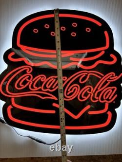 Coca Cola Hamburger Rare SIGN lighted 20x20