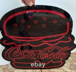 Coca Cola Hamburger Rare SIGN lighted 20x20