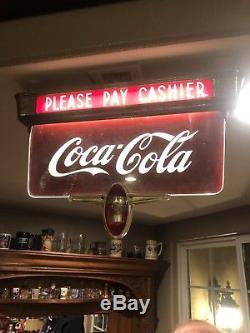 Coca Cola Hanging Price Brothers Light Up Sign
