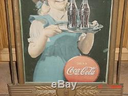 Coca Cola He's Home Kay Display Wooden Frame Sign Cardboard Insert