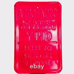 Coca Cola Heavy Red Parking Sign No Pepsi Drinker Allowed 17.5 x 12 Rare