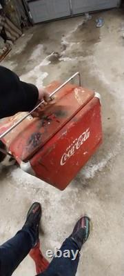 Coca Cola Ice Box Vintage Metal Chest
