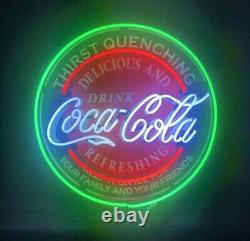 Coca Cola Ice Cold Coke 24x24 Neon Light Lamp Sign HD Vivid Printing Shop Wall