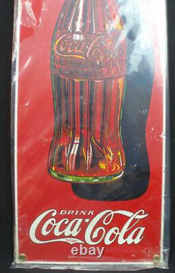 Coca Cola Ice Cold Porcelain Enamel Advertising Sign