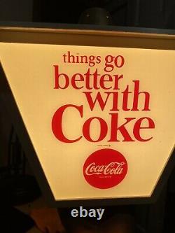 Coca Cola Lantern Light Up Sign Rotating Version But Not Rotating See Desc