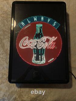 Coca Cola Light Up Sign 1990 Vintage Fibre Optic