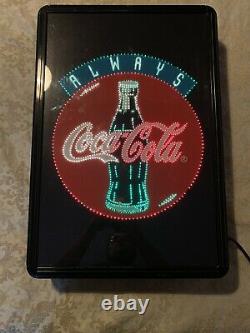 Coca Cola Light Up Sign 1990 Vintage Fibre Optic