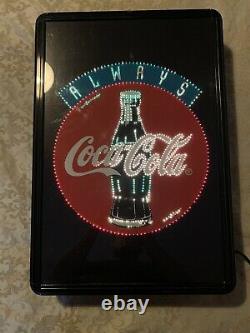 Coca Cola Light Up Sign 1990 Vintage Fibre Optic