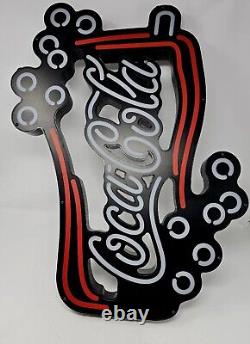 Coca-Cola Lighted LED Sign With Animated Bubbles And Hanging Hardware