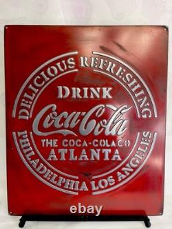 Coca Cola Luxury Vintage Sign 20x24 Handmade Aluminum Relief Garage Decor