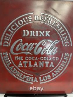Coca Cola Luxury Vintage Sign 20x24 Handmade Aluminum Relief Garage Decor