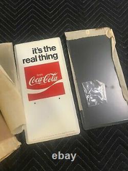 Coca Cola MCA Metal Calendar 1970 from Original Shipping Box + NOS Calendar Pad