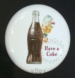 Coca-Cola MINT 16 Porcelain Sign with Sprite boy Beautiful