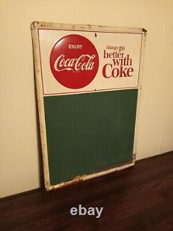 Coca Cola Menu Board Not Porcelain Sign