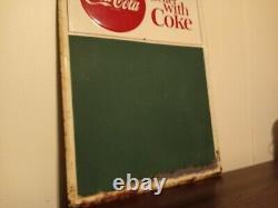 Coca Cola Menu Board Not Porcelain Sign