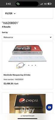 Coca-Cola Merchandiser Neon SIGN Marquee 23 CORNELIUS 166208001 GENUINE COKE