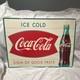 Coca-Cola Metal Advertising Sign Ice Cold Sign of Good Taste Bottle MCA 1201