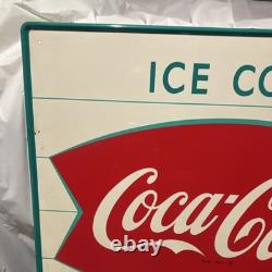Coca-Cola Metal Advertising Sign Ice Cold Sign of Good Taste Bottle MCA 1201