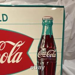 Coca-Cola Metal Advertising Sign Ice Cold Sign of Good Taste Bottle MCA 1201