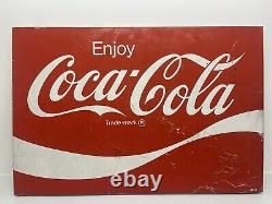 Coca Cola Metal Coke Sign Vintage 36 x 24 Original