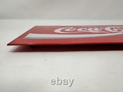 Coca-Cola Metal Sign 14x7 Enjoy Coca Cola Sign / Tray Collectible VTG