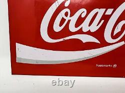Coca-Cola Metal Sign 14x7 Enjoy Coca Cola Sign / Tray Collectible VTG