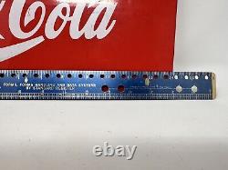 Coca-Cola Metal Sign 14x7 Enjoy Coca Cola Sign / Tray Collectible VTG