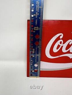 Coca-Cola Metal Sign 14x7 Enjoy Coca Cola Sign / Tray Collectible VTG