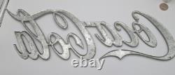 Coca-Cola Metal Sign Script Logo Cutout 19 Vintage Soda Fountain RARE