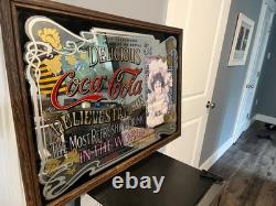 Coca Cola Mirror 25 x 37 1970s Rare Vintage