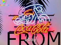 Coca Cola Motorcycle Motor Garage 20x16 Neon Light Sign Lamp Decor Beer Bar