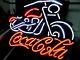 Coca Cola Motorcycle Motor Garage 20x16 Neon Light Sign Lamp Decor Man Cave