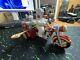 Coca Cola Motorcycle with Polar Bear Tin wind up toy Works