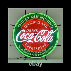 Coca Cola Neon Sign Retro Look Neon Size 24 x 24 Garage Art Neon