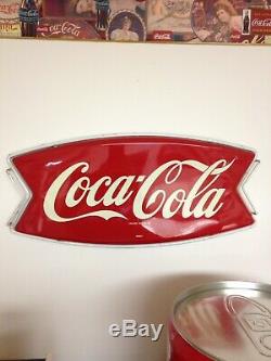 Coca Cola Original Fish Tail Sign Am 122