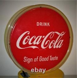Coca Cola Original Rotating Lighted Double Sided Halo Advertising Sign-VERY NICE