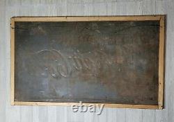 Coca Cola Pause. Drink Large Metal Framed Sign Original Vintage 1939 Coke Soda