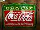 Coca Cola Porcelain Advertising Sign Tobacco Ice Cream Soda Cigar Candy Original